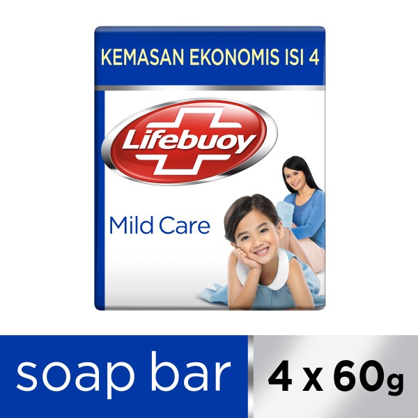 LIFEBUOY BAR SOAP MILD CARE BD 4 60G
