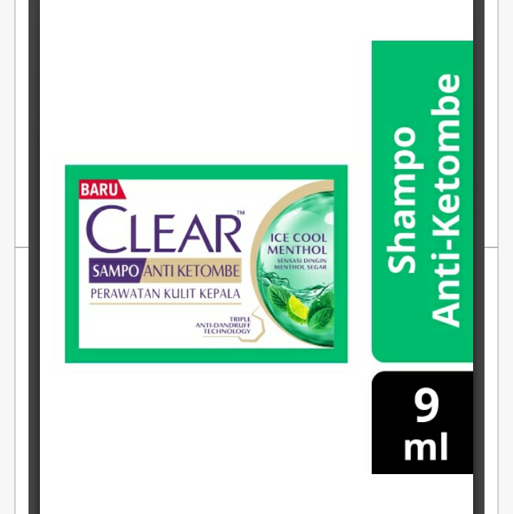 Shampo Sachet Clear Ice Cool Menthol 9ML isi 10